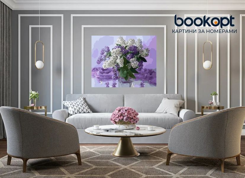 Картина по номерах Bookopt Букет бузку 40х50 (BK1403) 1011506 фото