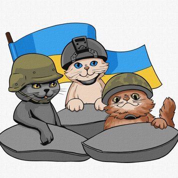 Розпис по номерах Ідейка Пухнаста оборона 30х30 (KHO4389) 1019188 фото