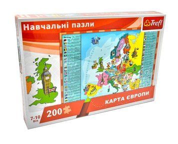 Пазли Карта Європи. Українська версія. Trefl 1000470 фото