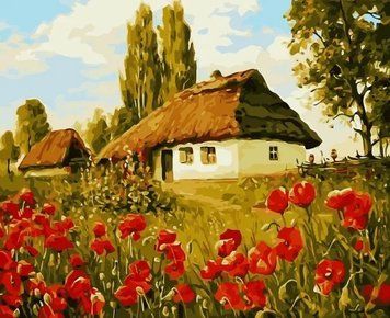 Картина по номерах Bookopt Українська хата 40x50 (BK1470) 1011354 фото