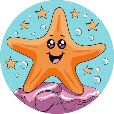 Картина за номерами Ідейка Весела морська зірка d19 см KHO-R1052 1023899 фото