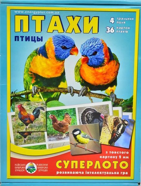 Настільна гра Київська Фабрика Іграшок Суперлото Птахи 1007862 фото