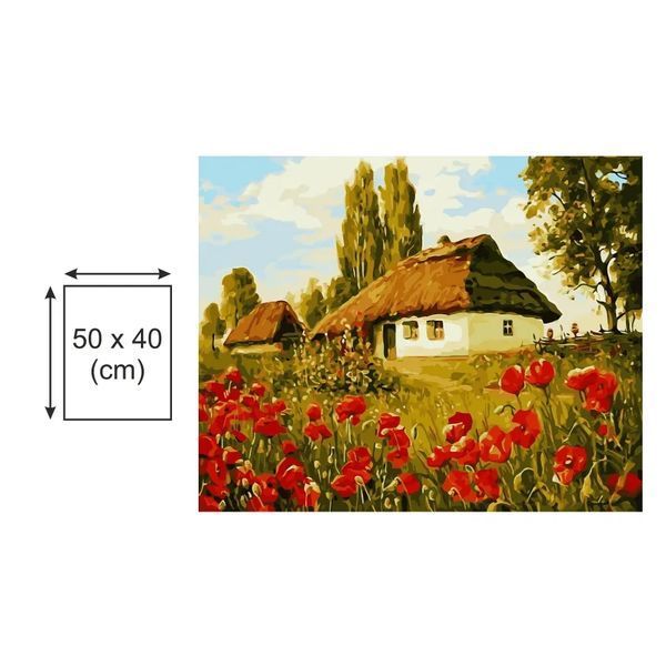 Картина по номерах Bookopt Українська хата 40x50 (BK1470) 1011354 фото