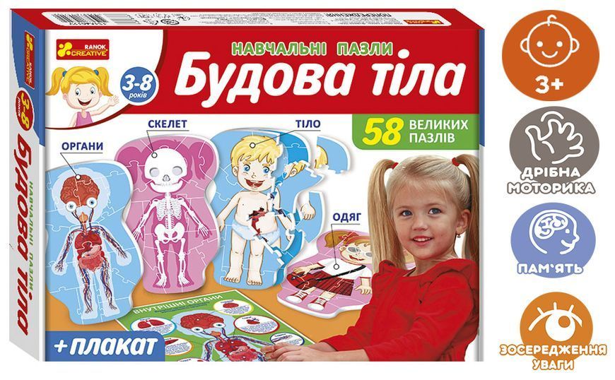 Навчальні пазли. Будова тіла 1006752 фото