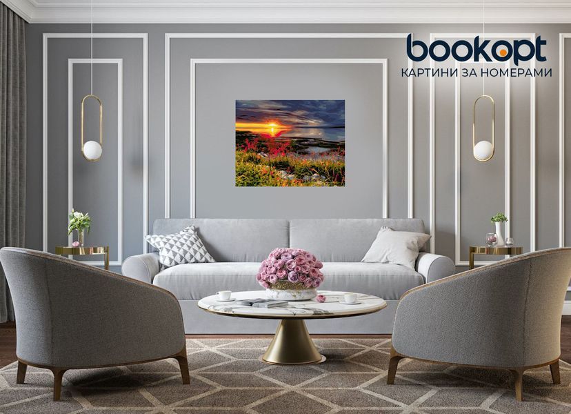Картина по номерах Bookopt Яскравий захід 40х50 (BK1254) 1004771 фото