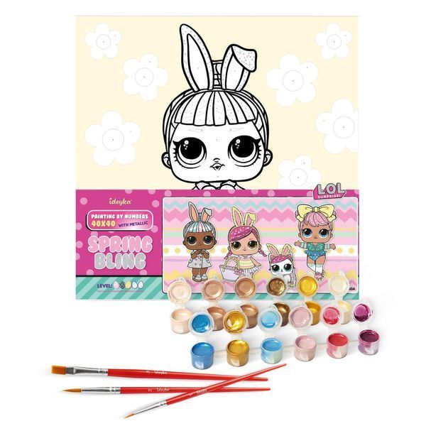Картина за номерами Ідейка для дітей L.O.L. Surprise! Spring Bling Carats КНО1100 40х40 см 1030072 фото
