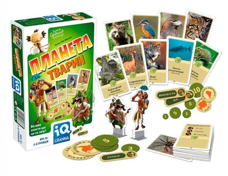 Настольная игра Granna IQ Планета тварин 82777 1001360 фото
