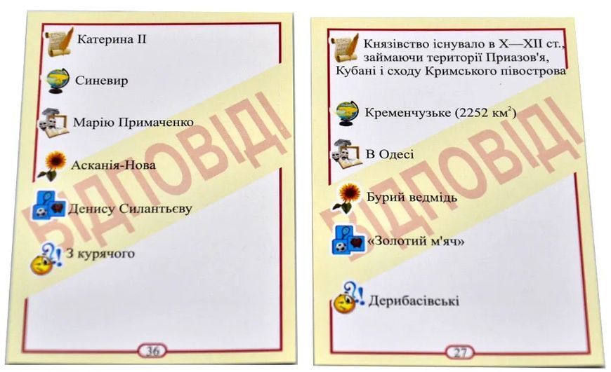 Вікторина Україна (Викторина Украина) - розважальна настільна гра. Майстер (МКН0705) 1005915 фото