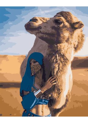 Картина за номерами Strateg Верблюд у Сахарі 40х50 см (GS199) 1021367 фото