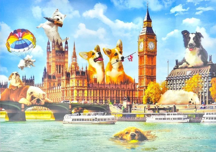 Пазли Funny Cities Собачки у Лондоні (1000 елементів) Trefl 10596 1001687 фото