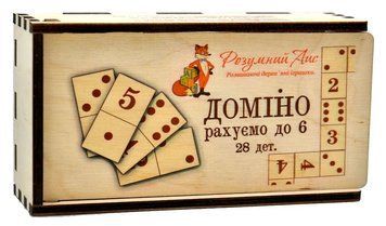 Доміно. Рахуємо від 1 до 6. Розвиваюча дерев'яна іграшка (90051) 160321 фото