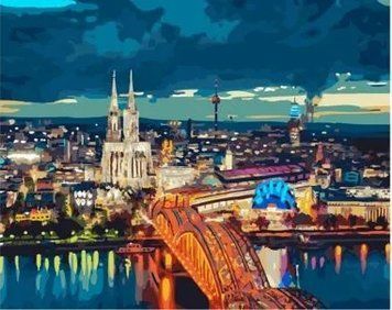 Картина по номерах Bookopt Нічне місто 40х50 (ВК2197) 1011400 фото