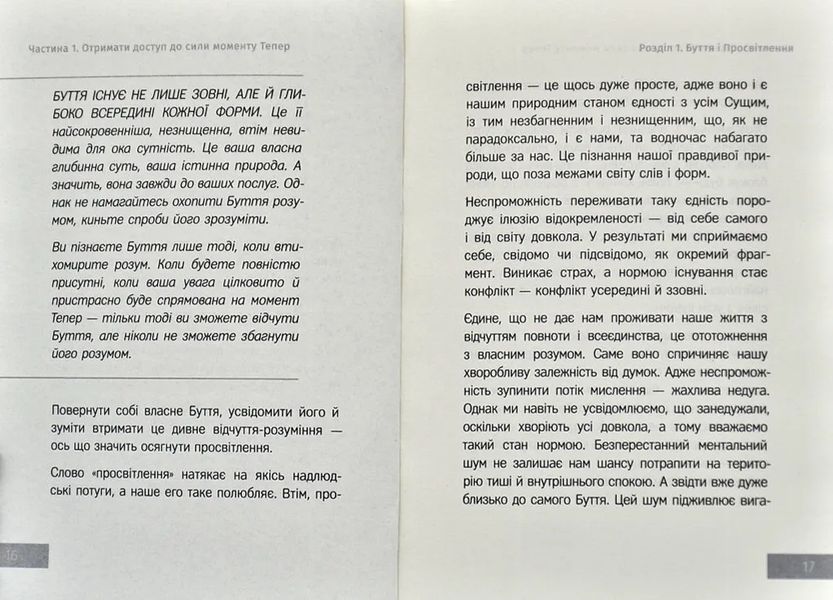 Сила моменту Тепер. Практика. Основні ідеї, медитації та духовні вправи 1011765 фото