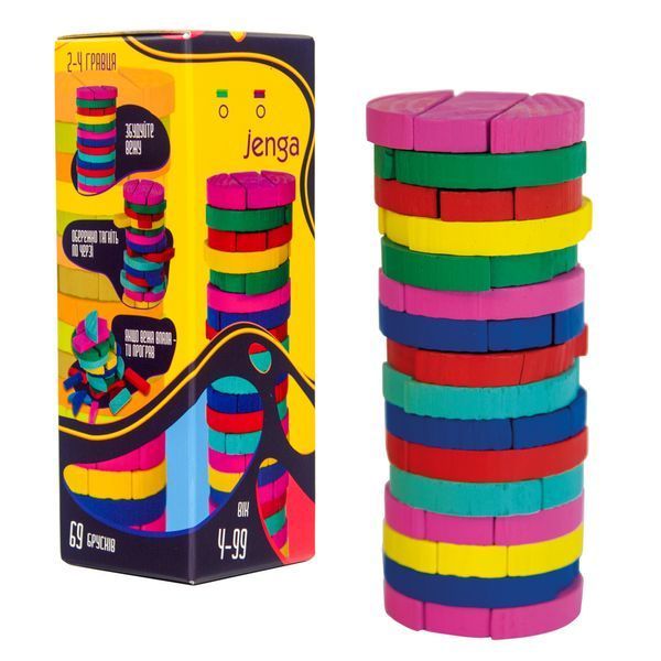 Настільна гра Strateg 30816 Colors Jenga (українською мовою) 1006594 фото
