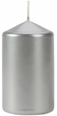 Свічка циліндрична Bispol Срібний металік (sw60/100-271) 1016803 фото