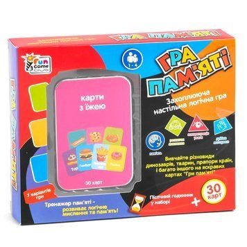 Настільна гра головоломка Fun game Гра пам'яті карти з їжею 1015791 фото