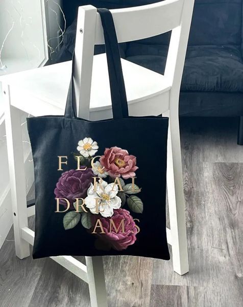 Екошопер BookOpt BK4109 Florar dreams чорний BK4109 фото