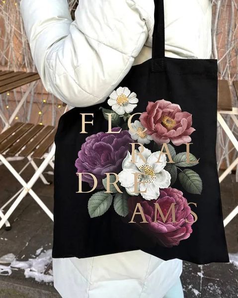 Екошопер BookOpt BK4109 Florar dreams чорний BK4109 фото
