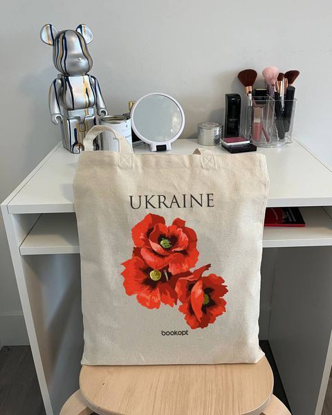 Екошопер на замку Bookopt Ukraine - Червоні маки (BK4053) 1022102 фото