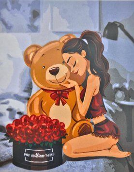 Розпис по номерах One Million Roses 40х50 169375 фото