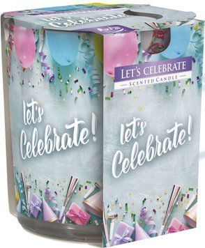 Ароматична свічка в скляному стакані Bispol Let`s celebrate (SN 72s-49) 1016308 фото