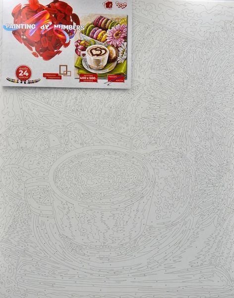 Картина по номерах 50х40см Ранкова кава Креативна творчість Painting by numbers KpNe-02-03 1006495 фото