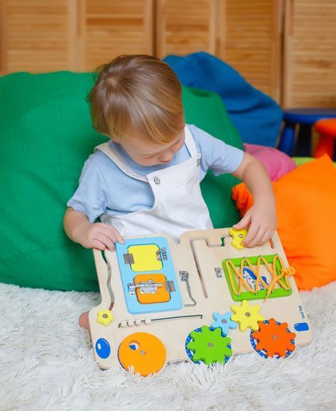 Бізіборд дерев&rsquo;яний Vladi Toys Вантажівка (ZB3001-01) 1006208 фото