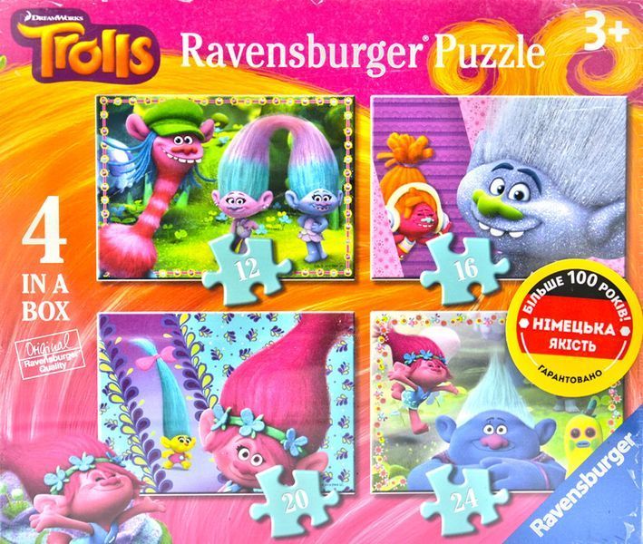 Набір пазлів 4 в 1 Тролі Ravensburger 06864-7 173684 фото