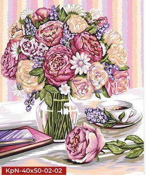 Картина по номерах 50х40см Букет Креативна творчість Painting by numbers KpNe-02-02 1006494 фото