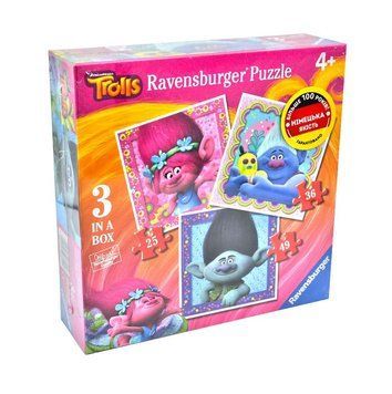 Набір пазлів 3 в 1 Тролі Ravensburger 06899-9 173685 фото