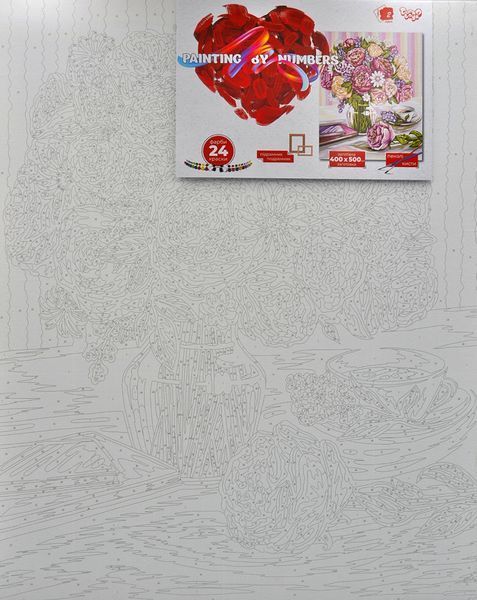 Картина по номерах 50х40см Букет Креативна творчість Painting by numbers KpNe-02-02 1006494 фото