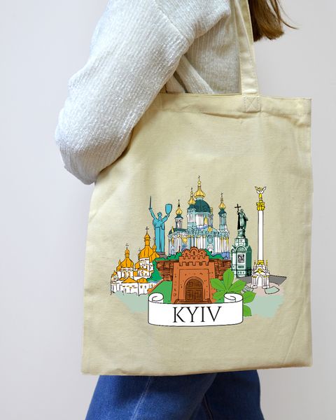 Екошопер Bookopt Київ, бежевий 1024252 фото