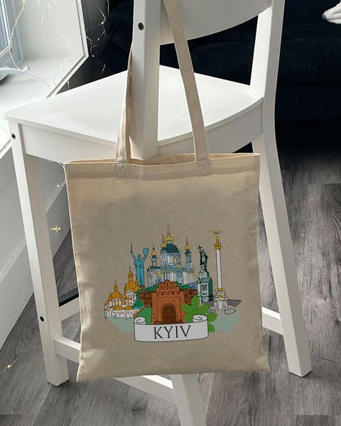 Екошопер Bookopt Київ, бежевий 1024252 фото