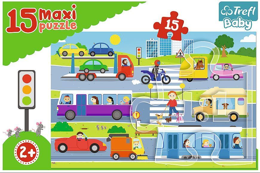 Пазли Транспорт у місті (15 елементів MAXI) Trefl Baby14279 1005509 фото