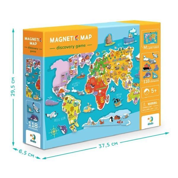 Розвиваюча гра Dodo Магнітна мапа (Серія Discovery game) 200201 1013154 фото