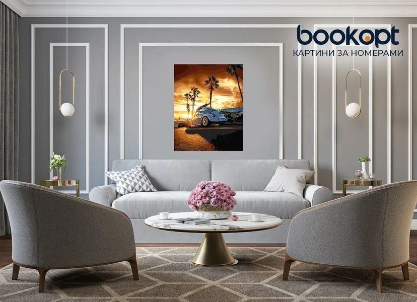 Картина по номерах Bookopt Захід сонця 40х50 (ВК2079) 1011178 фото