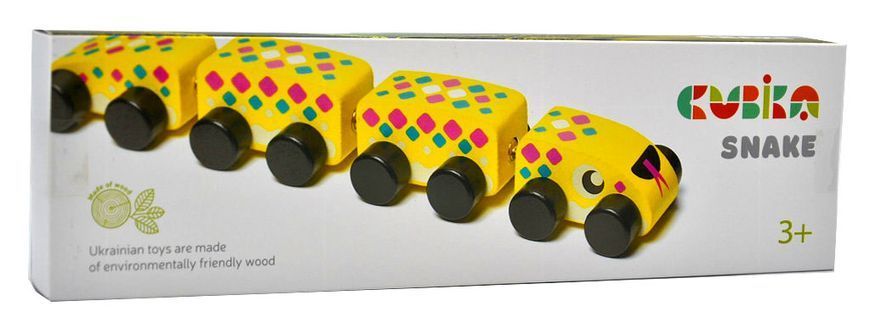 Дерев'яна іграшка поїзд Змійка Cubika (15412) 1006213 фото