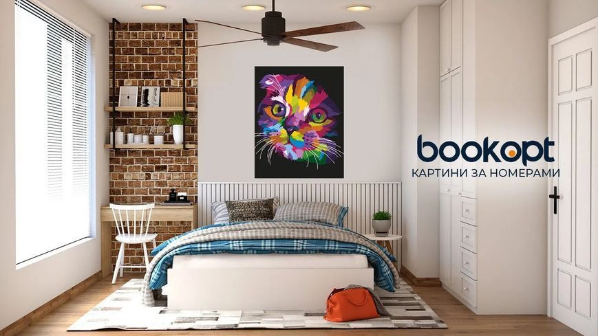 Картина по номерах Bookopt Кошеня поп-арт 40х50 (ВК2151) 1011269 фото