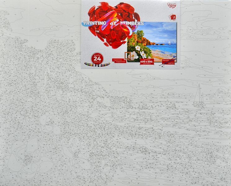 Картина по номерах 50х40см Морський пейзаж Креативна творчість Painting by numbers KpNe-02-09 1006501 фото
