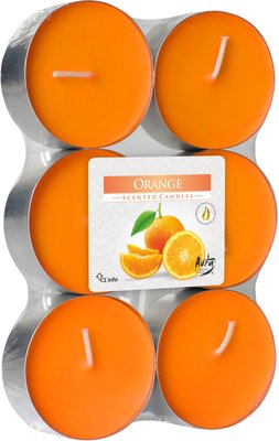 Набір свічок Bispol 6 штук з запахом: Апельсин (P35-6-63) 1016354 фото