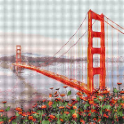 Алмазна мозаїка - Ранковий Сан-Франциско 40х40 (АМО7177) 1017587 фото