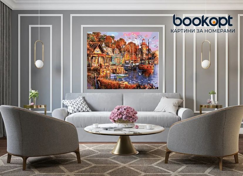 Картина по номерах Bookopt Портове містечко 40х50 (ВК1287) 1010968 фото