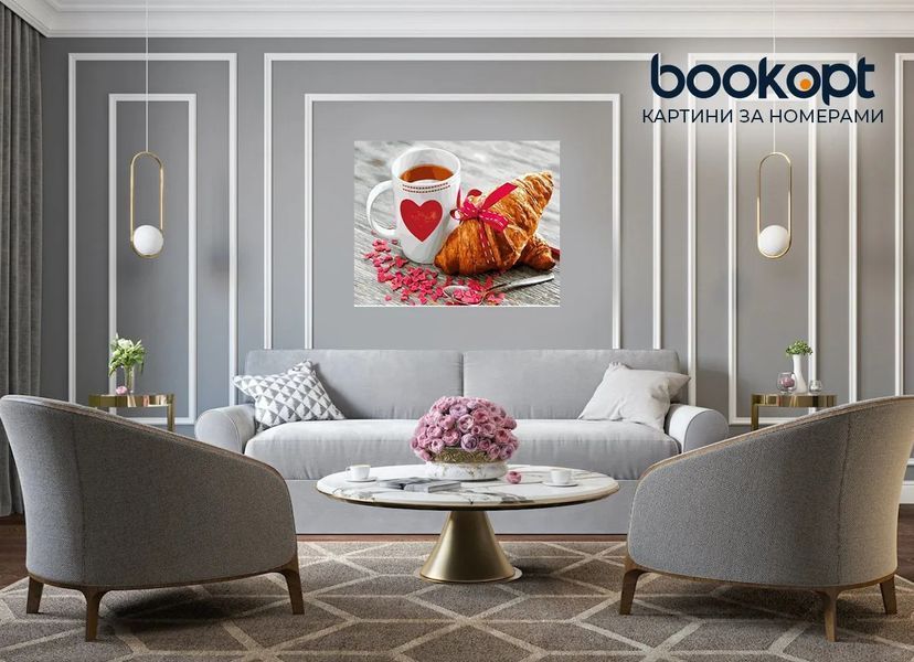 Картина по номерах Bookopt Сніданок коханій 40х50 (BK1232) 1013780 фото