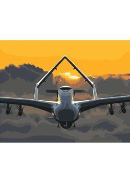 Картина за номерами Strateg Байрактар на заході сонця 40х50 см (DY261) 1020713 фото