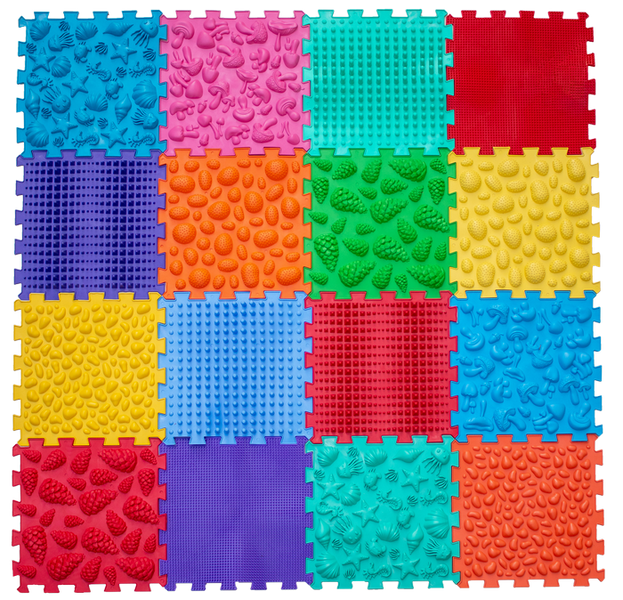 Масажний килимок Ортек Мега мікс пазли 16 елементів 1012034 фото