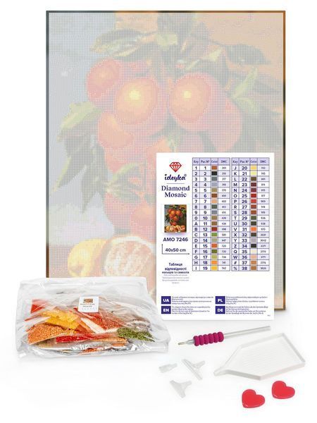 Алмазна мозаїка Ідейка Котики і фрукти AMО7940 40х50 см 1025093 фото