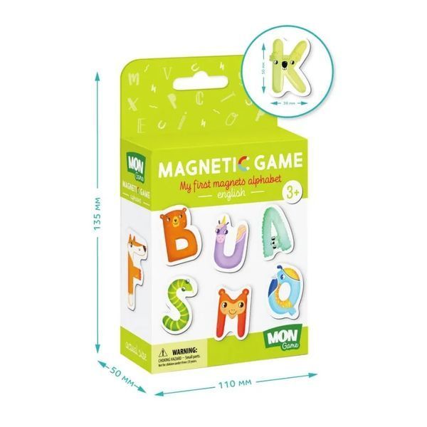 Магнітна гра Mon Game Моя перша магнiтна абетка. Англiйска 200210 1013159 фото