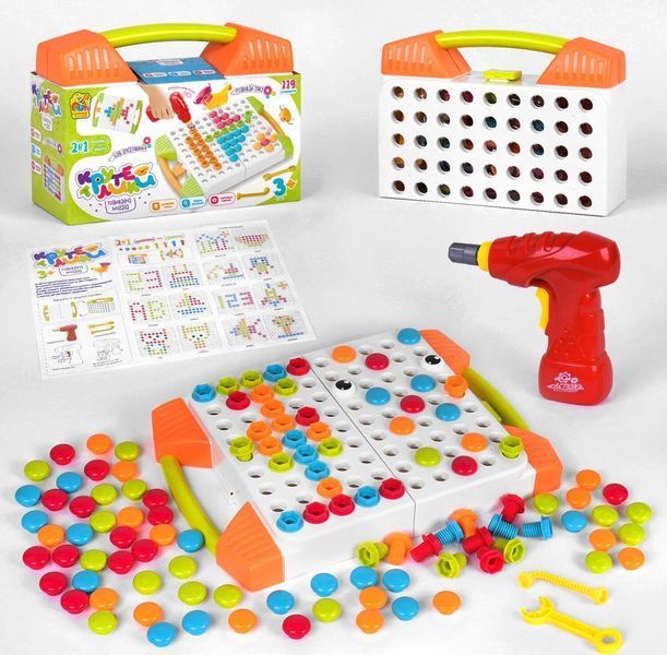 Розвиваюча мозаїка Крутелики 83336 (119 деталей) FUN GAME у валізі 1005529 фото