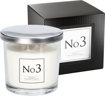 Ароматична свічка Bispol в скляному свічнику з металевою кришкою Premium Fragranced Candle №3 (snp100-003) 1016496 фото