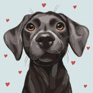 Картина за номерами Ідейка Ласкавий друг lien_illustration 40х40см 1015187 фото